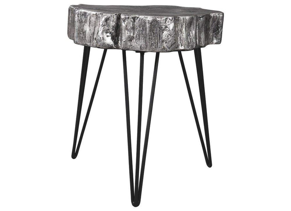 21"H Dellman Accent Table Antique Silver