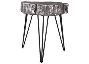 21"H Dellman Accent Table Antique Silver