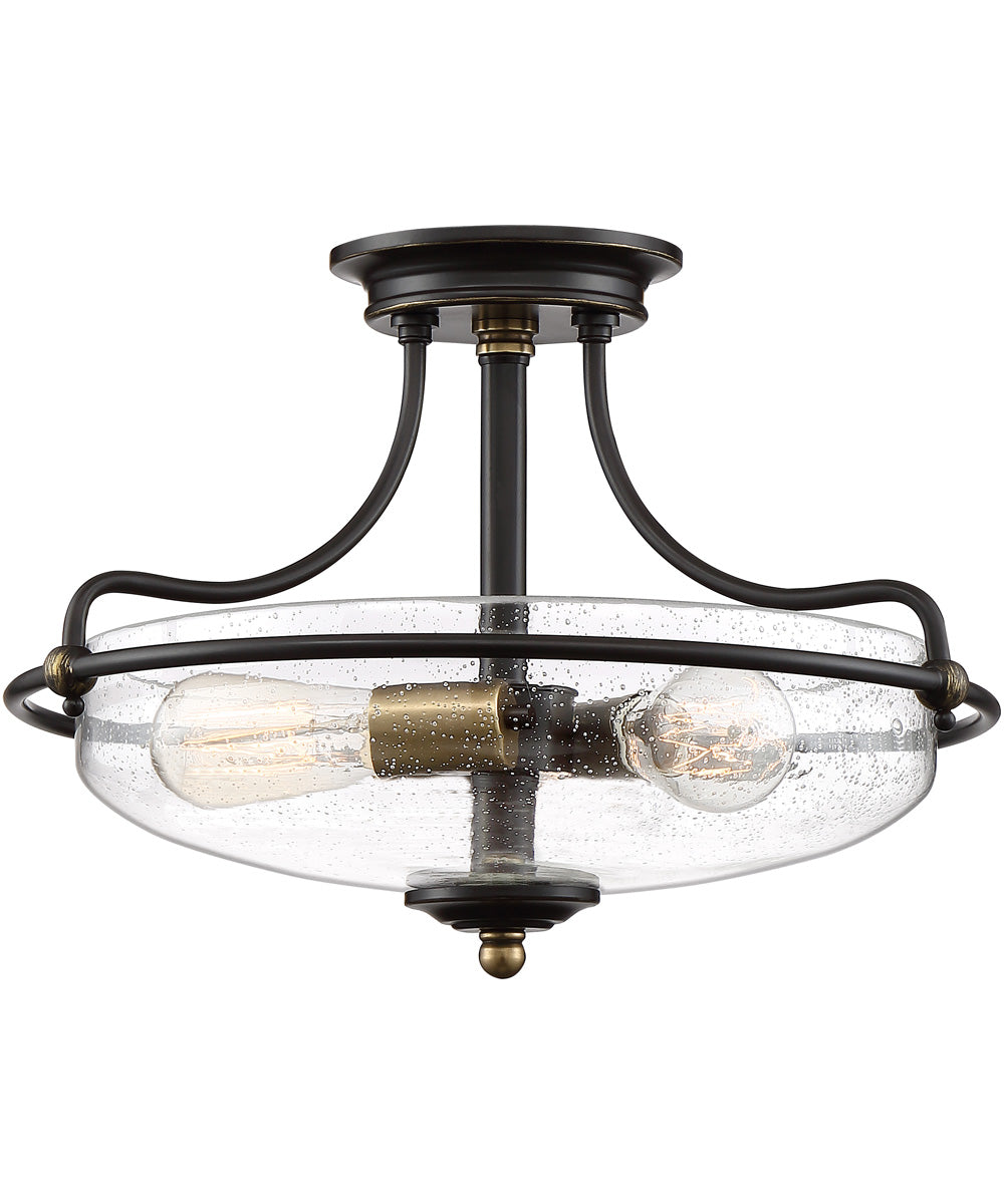 Griffin Extra Large 3-light Semi Flush Mount Palladian Bronze