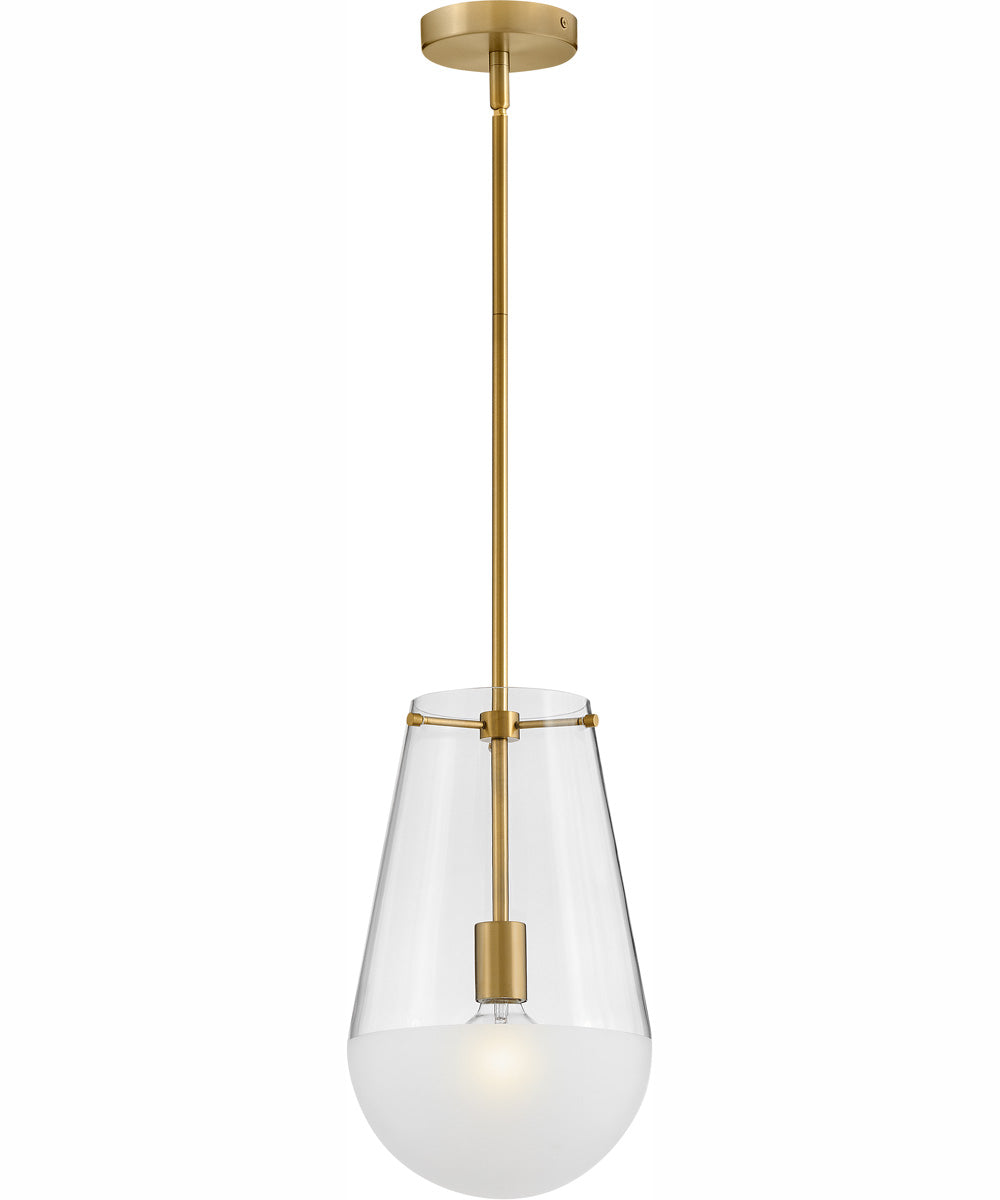 Beck 1-Light Small Pendant in Lacquered Brass