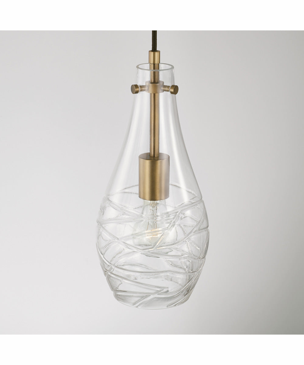 Kier 1-Light Pendant Aged Brass