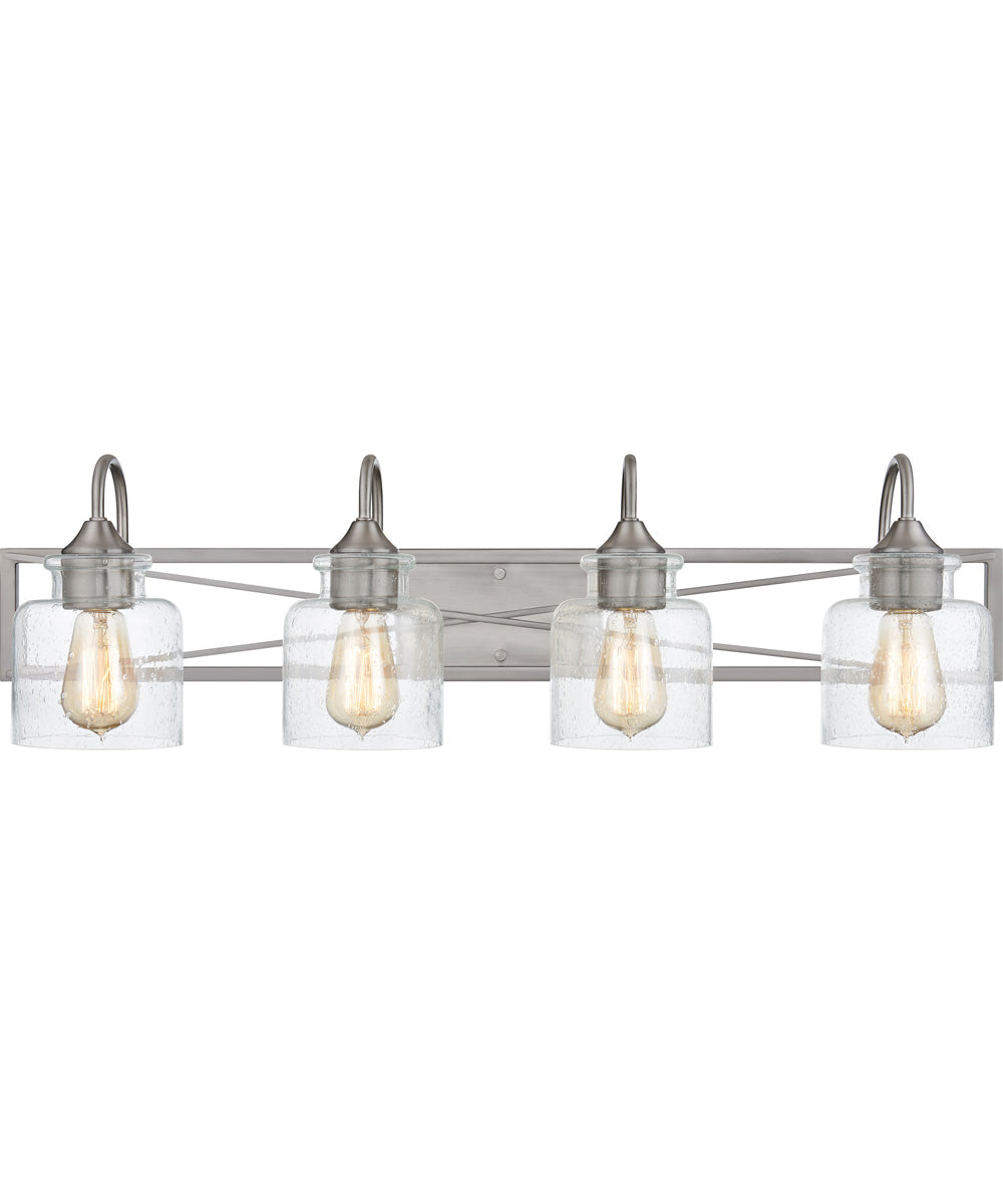 Bartley Extra Large 4-light Bath Light Brushed Nickel