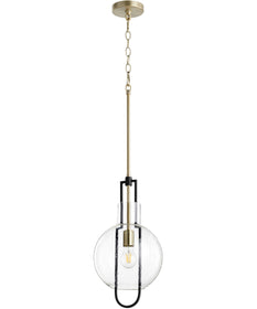 1-light Pendant Noir w/ Aged Brass