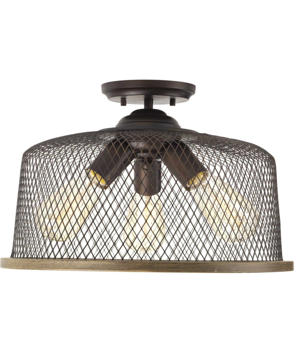 Tilley 16" Semi-Flush Antique Bronze