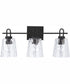 Fenton 3-Light Vanity Black Iron