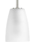 Leap 1-Light Etched Glass Modern Pendant Light Brushed Nickel