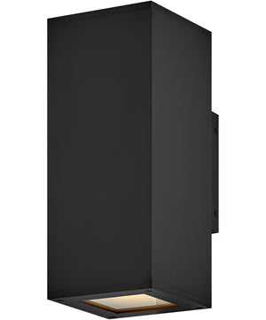 Tetra Coastal Elements  2-Light Small Wall Mount Lantern Up/Down in Black