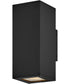 Tetra Coastal Elements  2-Light Small Wall Mount Lantern Up/Down in Black