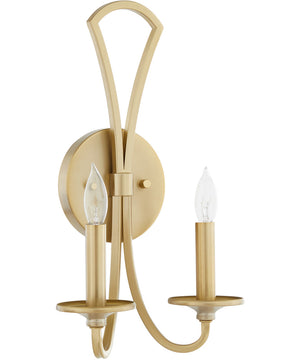 Maryse 2-light Wall Mount Light Fixture Aged Brass