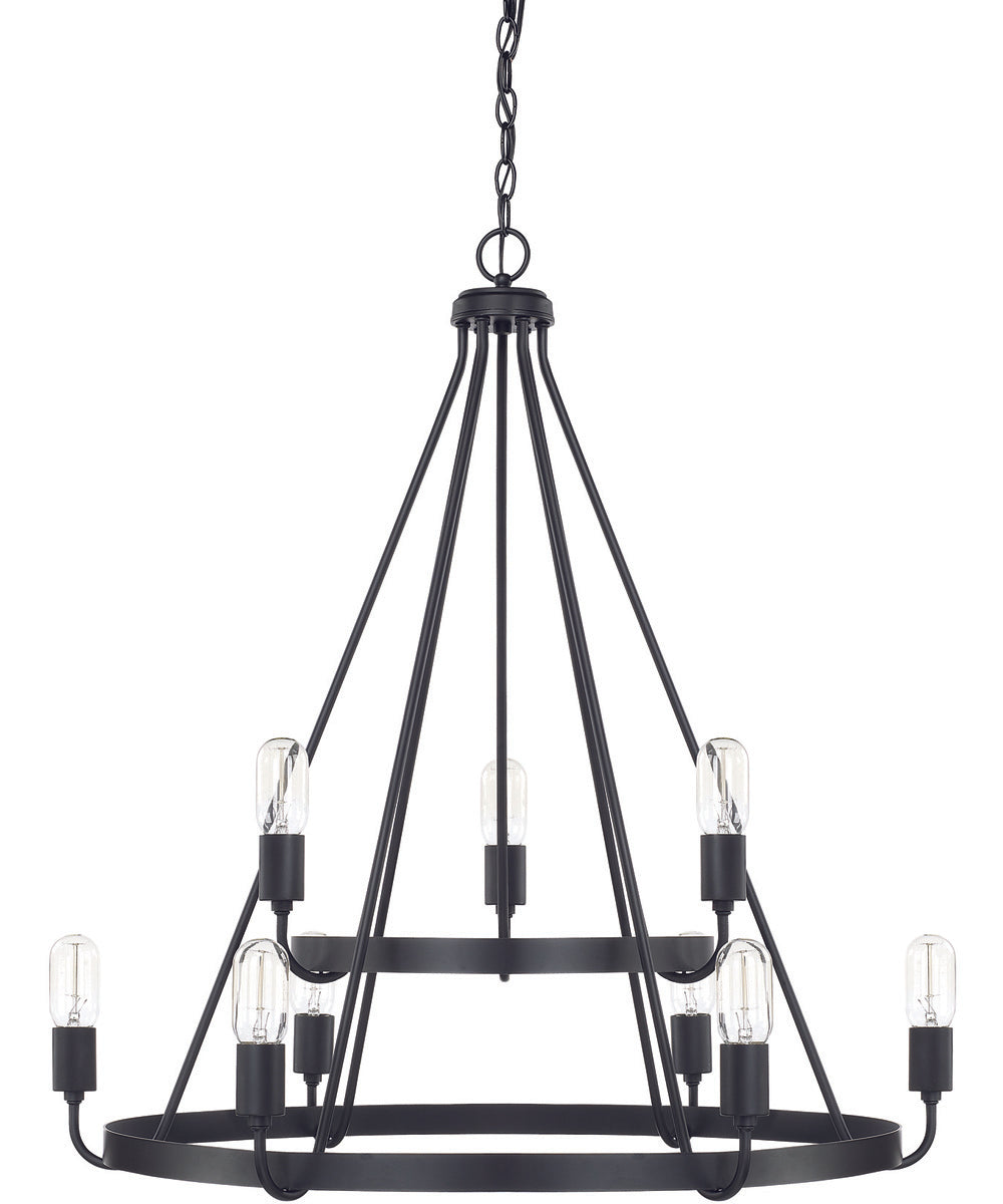Tanner 9-Light Chandelier In Matte Black