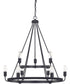 Tanner 9-Light Chandelier In Matte Black
