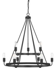 Tanner 9-Light Chandelier In Matte Black