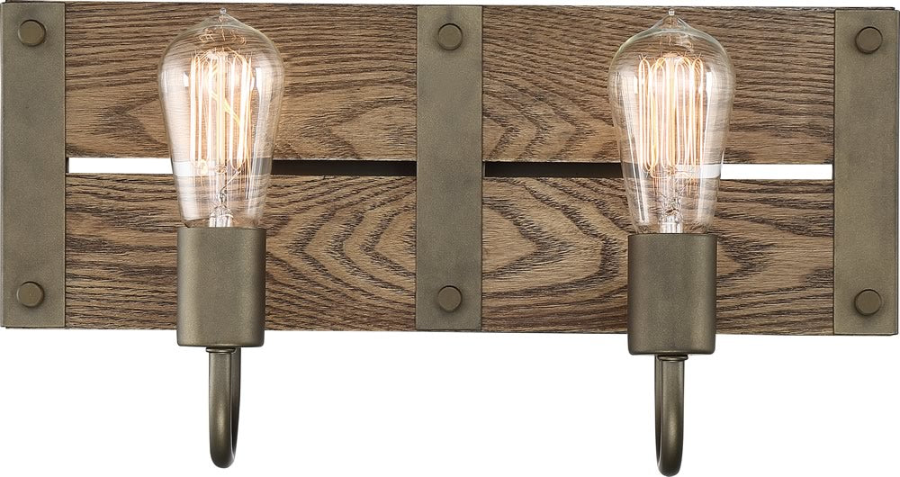 16"W Winchester 2-Light Vanity & Wall Bronze