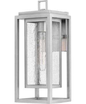 1-Light Medium Wall Mount Lantern in Satin Nickel