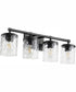 Starky 4-light Bath Vanity Light Matte Black