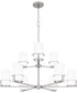 Seymour 9-light Chandelier Brushed Nickel