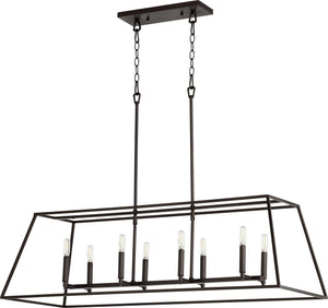 45"W Gabriel 8-light Entry Foyer Hall Chandelier Oiled Bronze