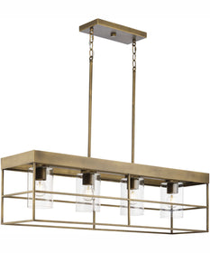 Burgess 4-Light Modern Farmhouse Island Light Aged Bronze