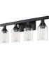 Chicago 4-Light Bath Vanity Light Flat Black