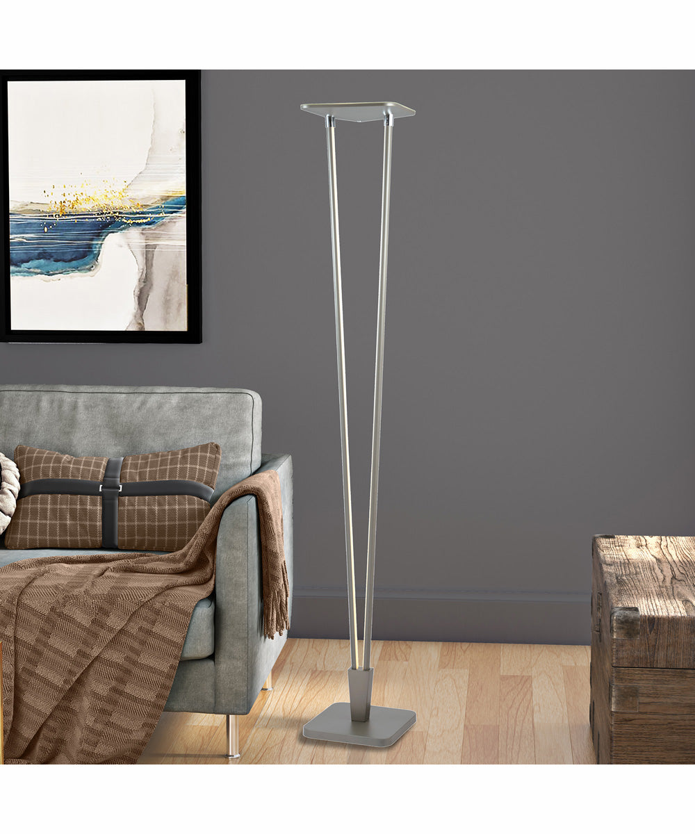 Russo 2-Light Led Torch Lamp Silver