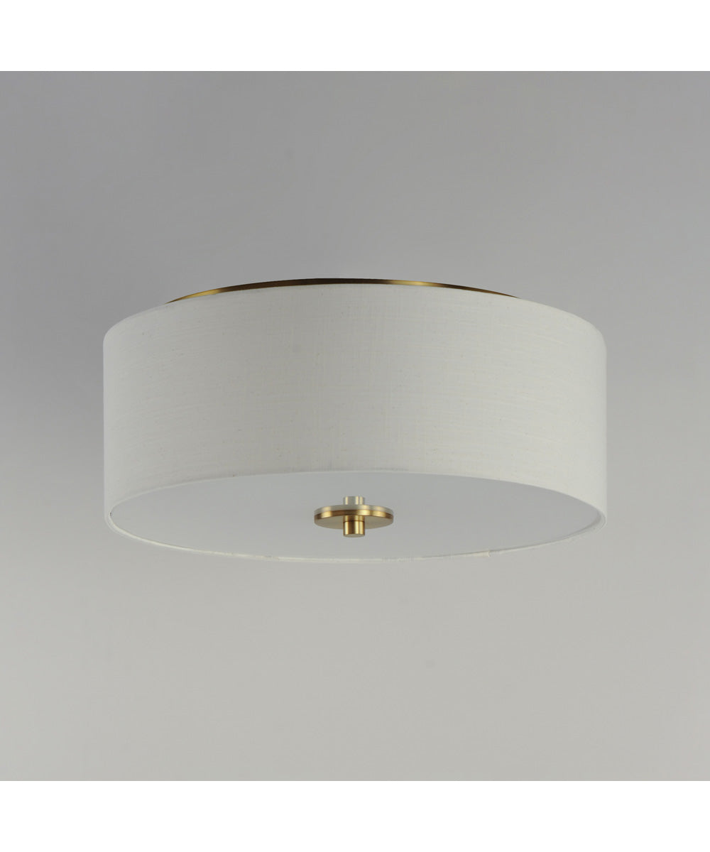 Bongo 3-Light Flush Mount Natural Aged Brass
