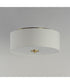 Bongo 3-Light Flush Mount Natural Aged Brass