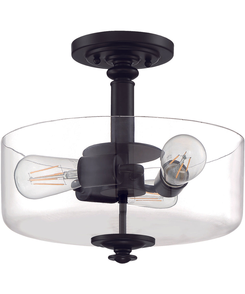 Dardyn 3-Light Convertible Semi Flush Flat Black