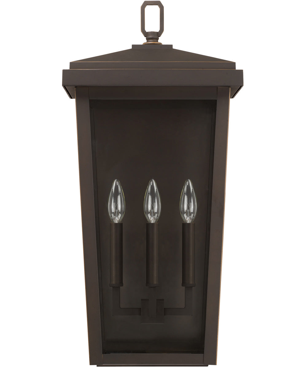 Donnelly 3-Light Outdoor Wall Mount Rain or Shine - Oiled Bronze