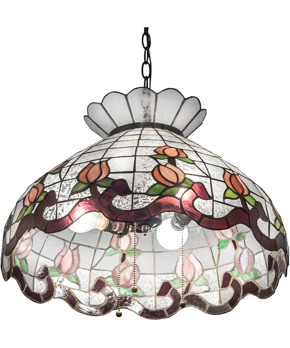 20" Wide Roseborder Pendant