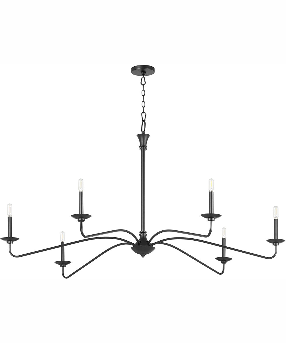 Euphora 6-light Chandelier Matte Black