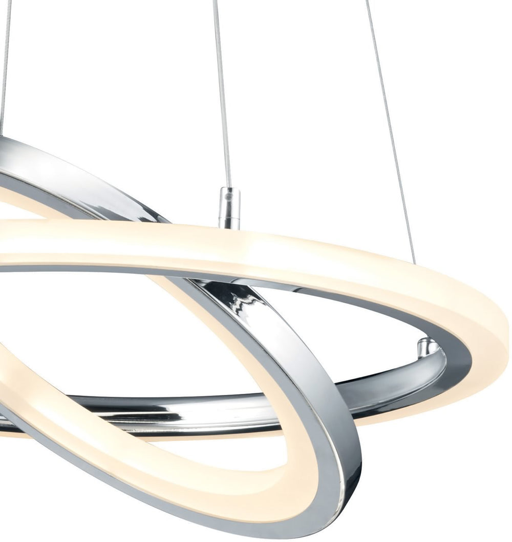 20"W Saturn LED Pendant Chrome