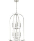 Leyden 8-Light Farmhouse Style Foyer Pendant Light Brushed Nickel