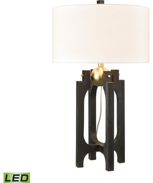 Robard 32'' High 1-Light Table Lamp - Shou Sugi Ban - Includes LED Bulb