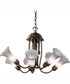 24" Wide Gray Tiffany Pond Lily 7 Light Chandelier