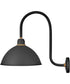 Foundry Dome 1-Light Large Tall Gooseneck Outdoor Barn Light in Textured Black