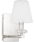 Kelsey Glen Small 1-light Wall Sconce Polished Nickel