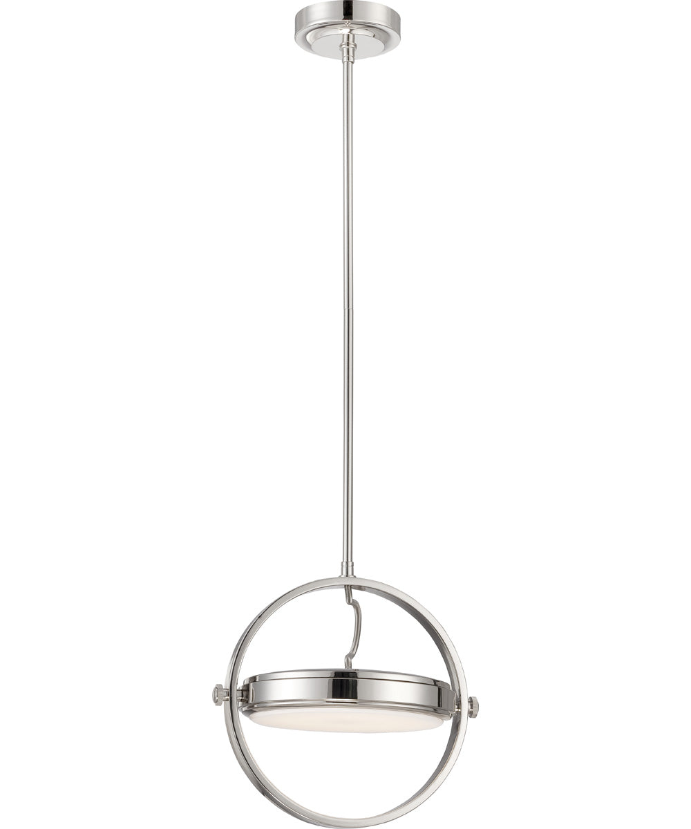 13"W Gyro 1-Light Pendant Polished Nickel