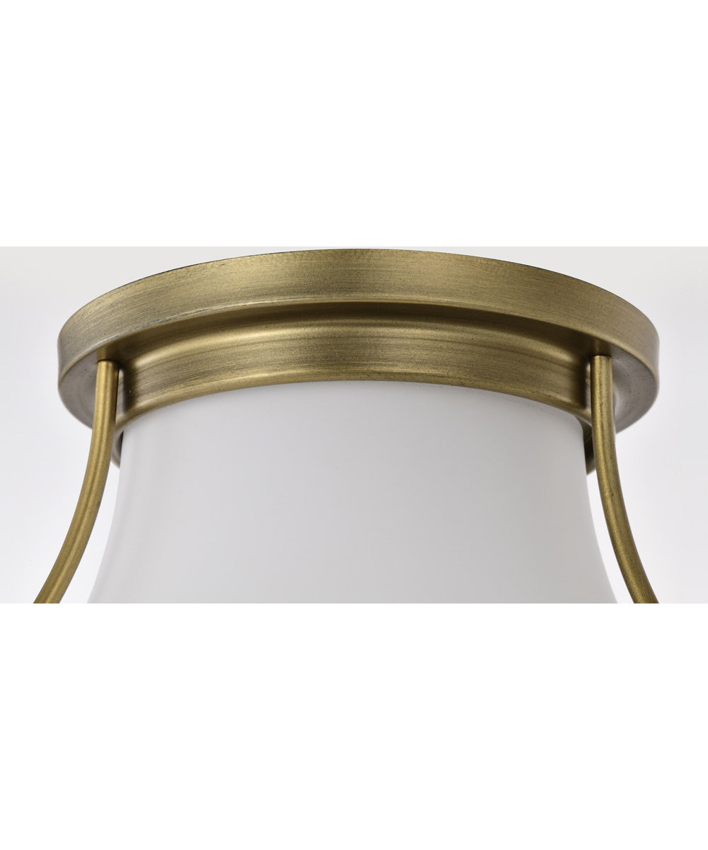 Valdora 1-Light Close-to-Ceiling Natural Brass