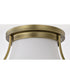 Valdora 1-Light Close-to-Ceiling Natural Brass