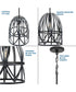 Chastain  1-Light Basket Farmhouse Pendant Light Cerused Black Oak