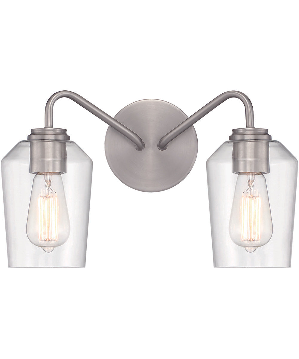 Shayna 2-Light Vanity Brushed Polished Nickel
