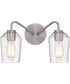 Shayna 2-Light Vanity Brushed Polished Nickel