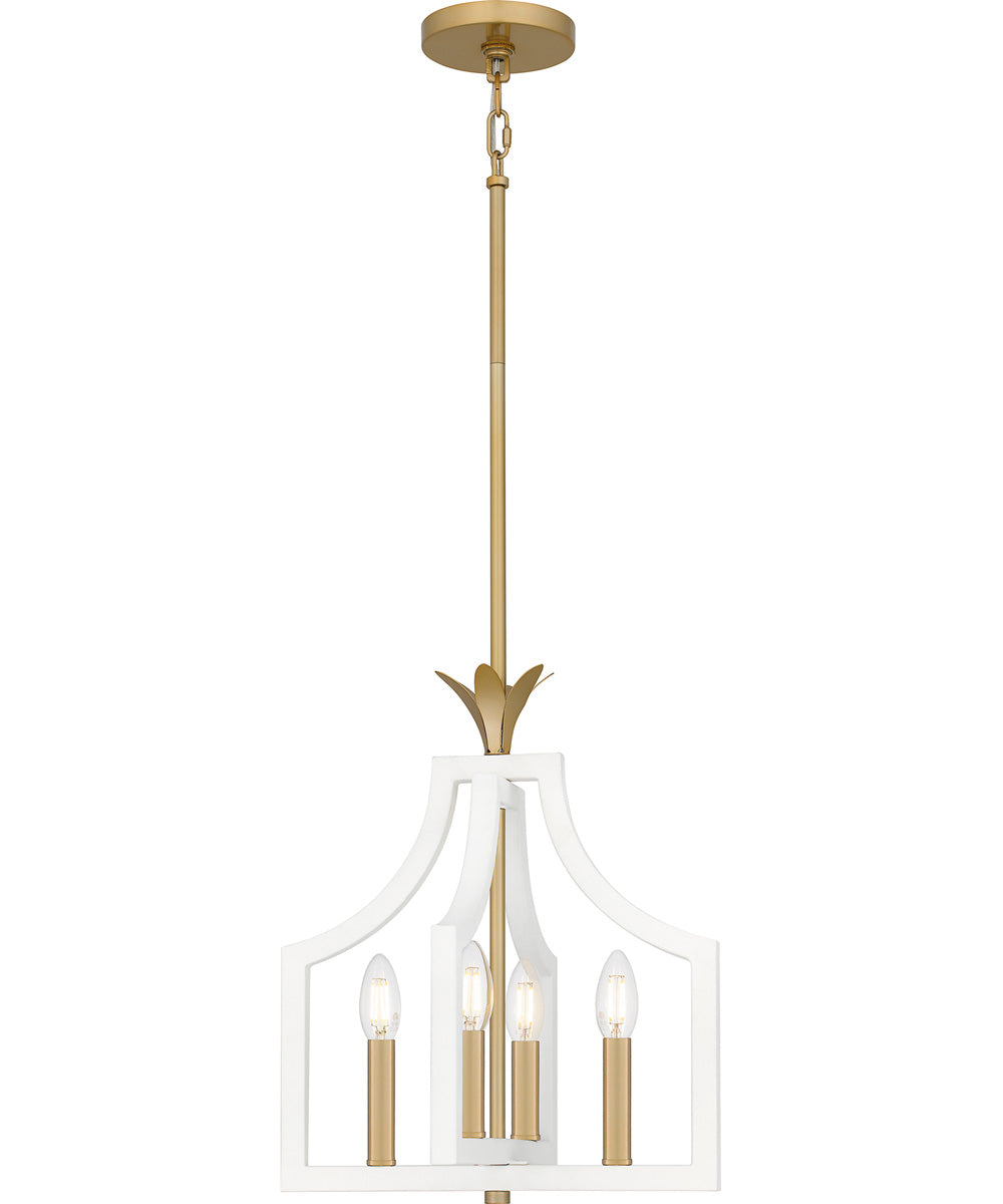 Dusty Lane 4-light Pendant Matte White
