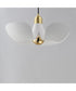 Poppy 18 inch Pendant White/Satin Brass