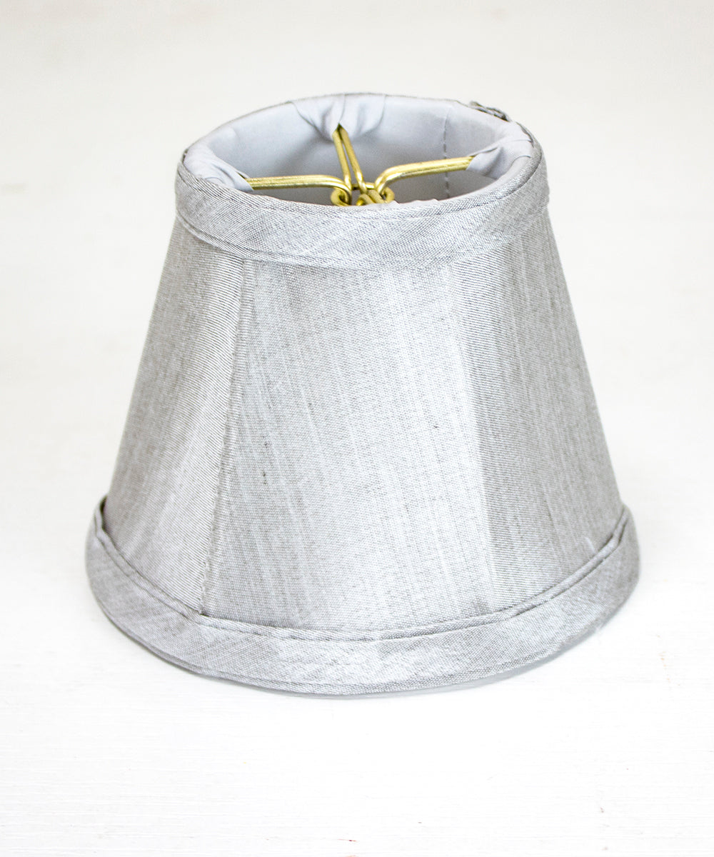 5"W x 4"H Set of 6 Gray Stretch Clip-On Candlelabra Clip-On Lamp shade