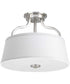 Arden 2-Light 14" Semi-Flush Convertible Brushed Nickel