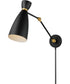 Carillon Articulating Wall Sconce Black / Satin Brass