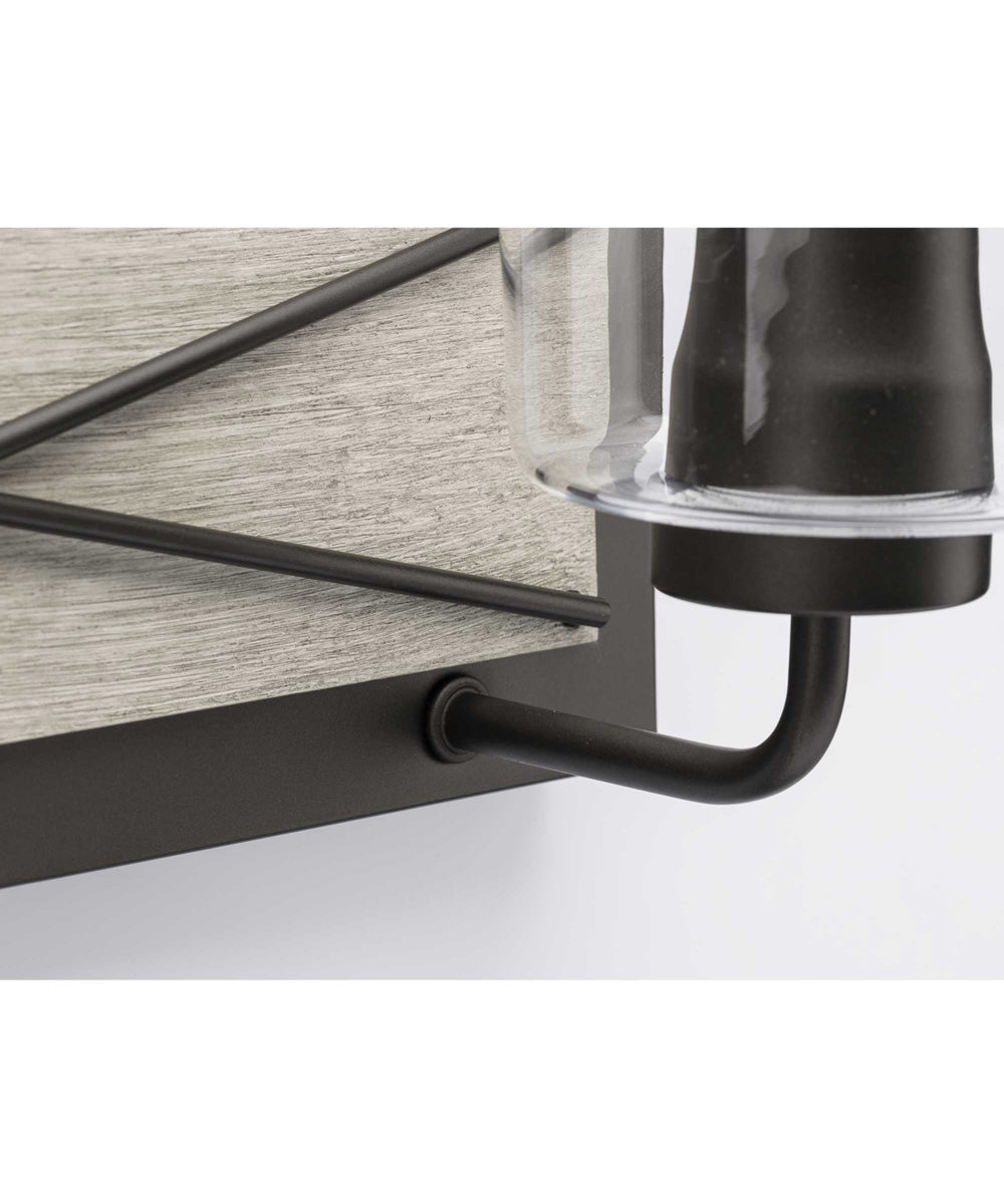 Briarwood 3-Light Clear Glass Coastal Bath Vanity Light Graphite