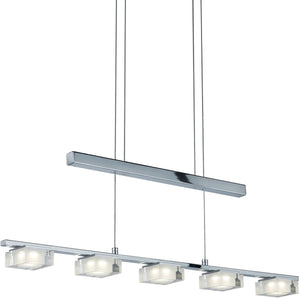 32"W Brooklyn LED Pendant Chrome