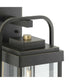 Walcott  1-Light  with Brasstone Accents Clear Glass Transitional Outdoor Wall Lantern Light Antique Bronze